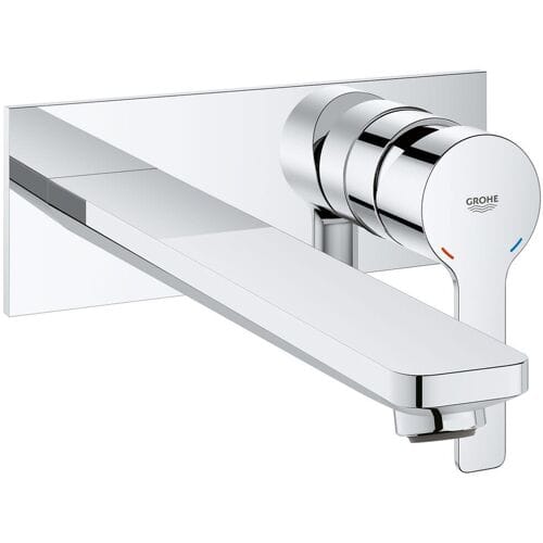 GROHE Lineare Tweegats Wastafelkraan L - Lange uitloop - Wandmontage - Chroom