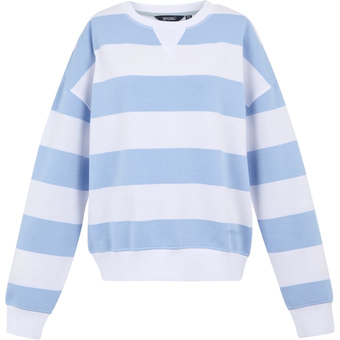 Regatta Dames/Dames Avika II Stripe Crew Neck Trui (Chambray Blauw/Wit)