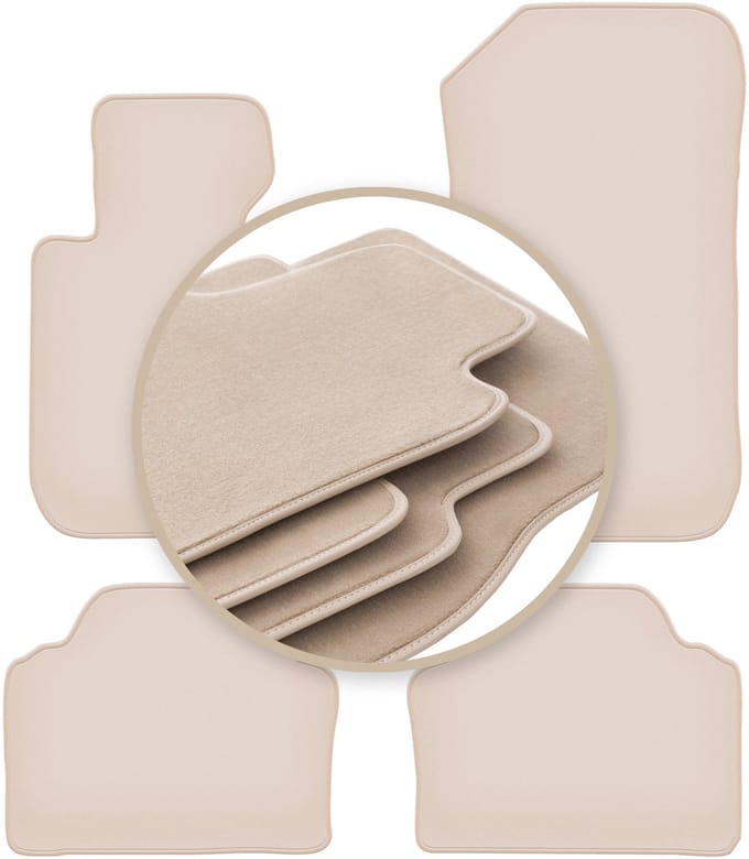 PREMIUM beige vloermatten voor: BMW 3 E90 xDrive sedan 2004-2011