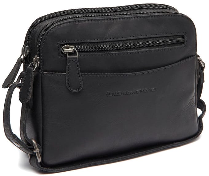 Chesterfield Vionne Waxed Pull Up Schoudertas - Zwart