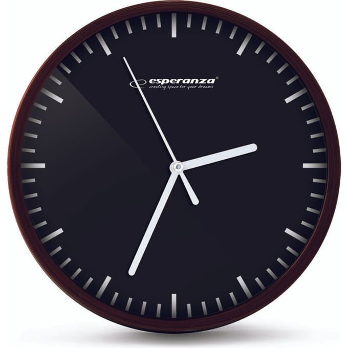 Esperanza Wandklok Budapest - Zwart - 20 cm