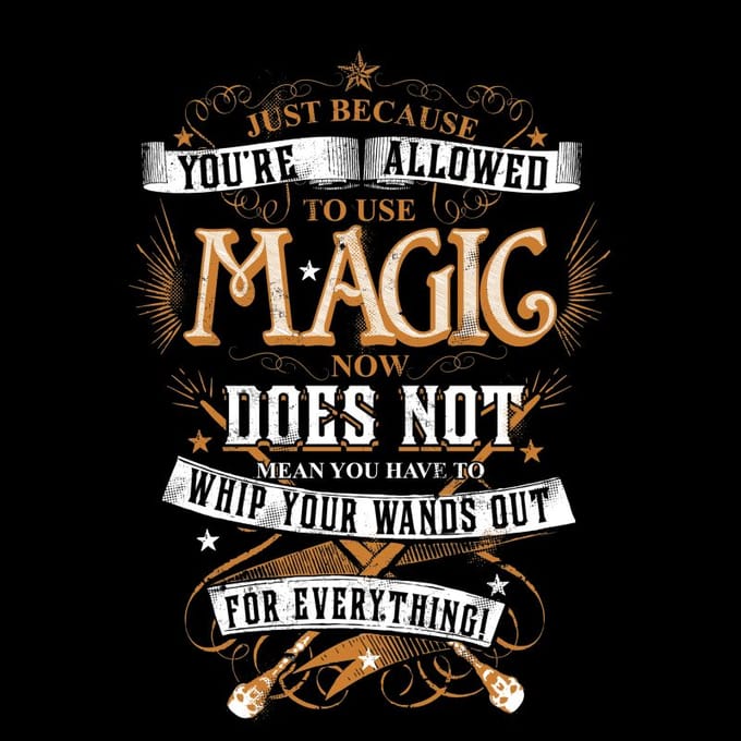 Harry Potter Whip Your Wands Out t-shirt - Zwart - S
