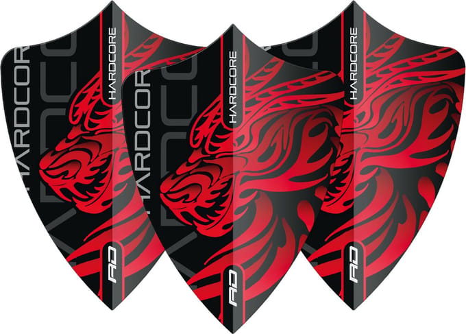 Red Dragon Jonny Clayton Hardcore Dragon Freestyle Red - Dart Flights
