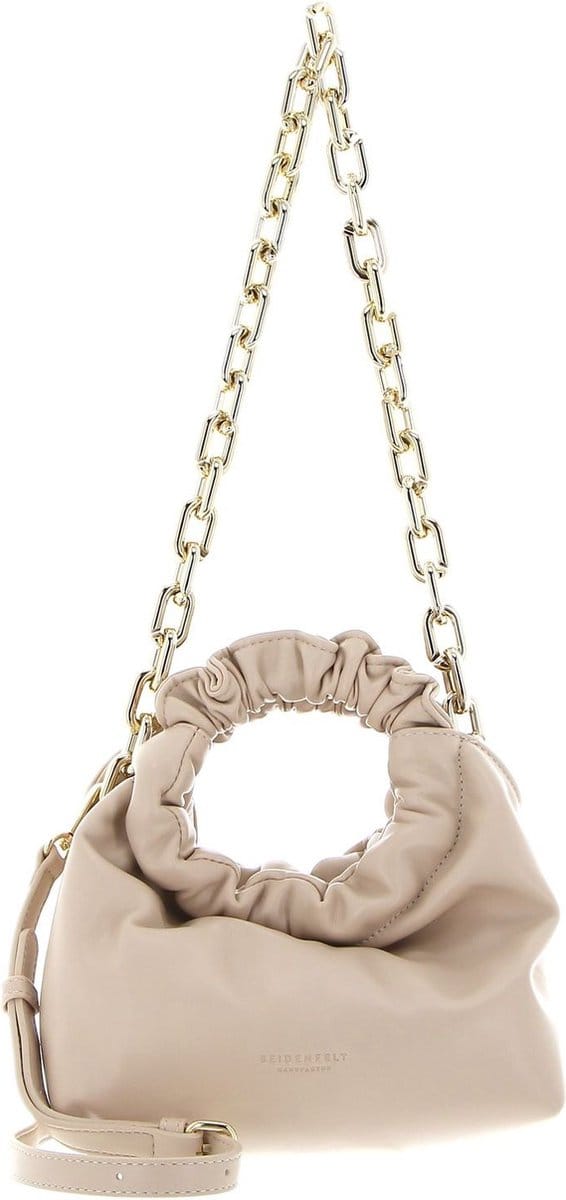 SEIDENFELT MANUFAKTUR Handtas Schoudertas Norrvik Handbag Midi Warm Beige / Gold