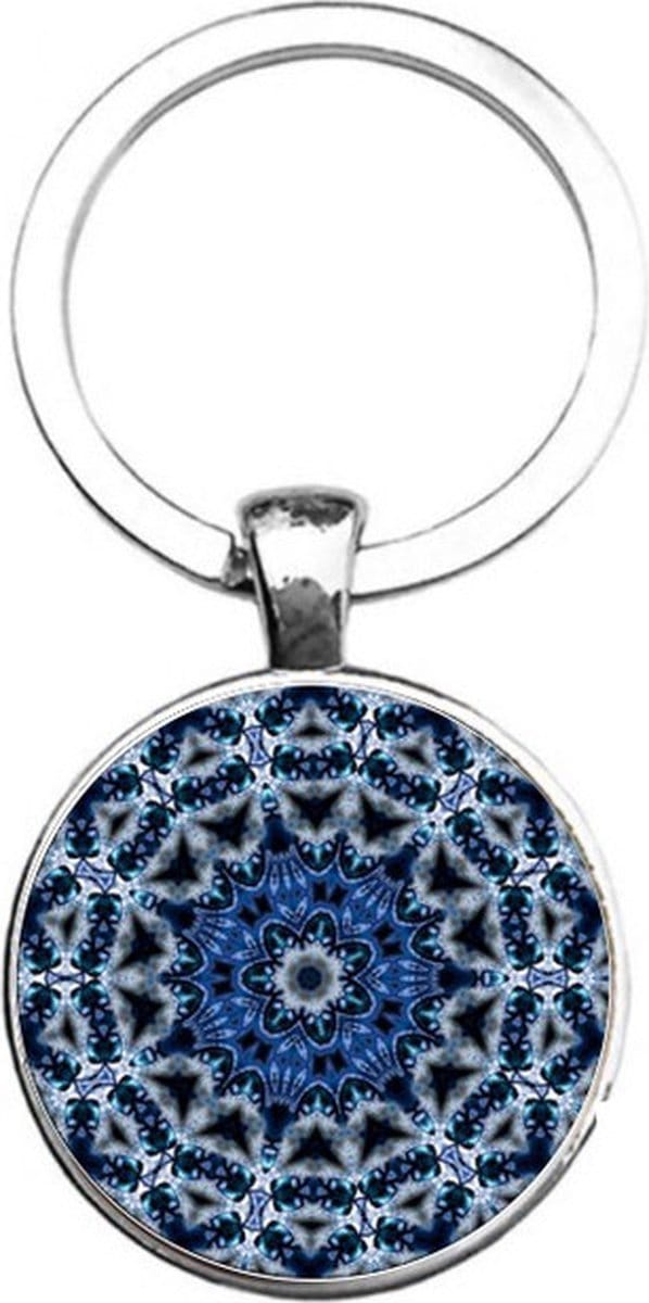Sleutelhanger Glas - Mandala - Mandala sleutelhanger