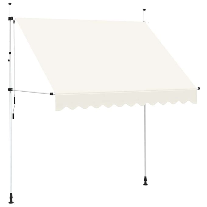 vidaXL - Luifel - handmatig - uittrekbaar - 250 - cm - crème