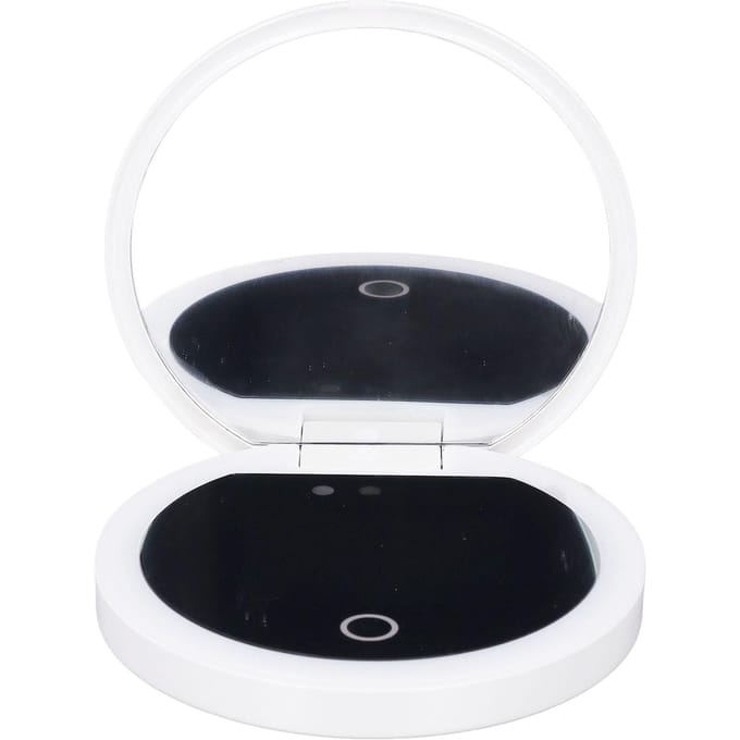 Zonnebrandcrème Test Spiegel Professioneel 2x Vergroting 3,5 Inch Compacte UV Camera Spiegel met LED black