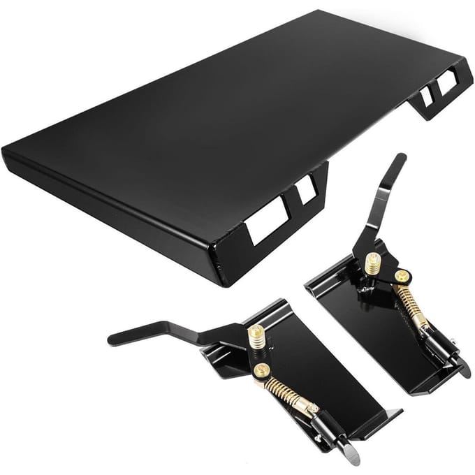 Plaque de montage et boîte de verrouillage adaptateur de conversion pour attache rapide de chargeuse compacte 1/4”