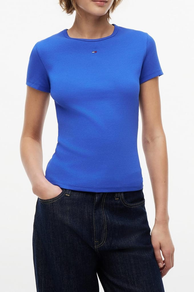 Tommy Hilfiger Slim Essential Noble Blue Größe: M | Hemden Outlet | Damen | Blau