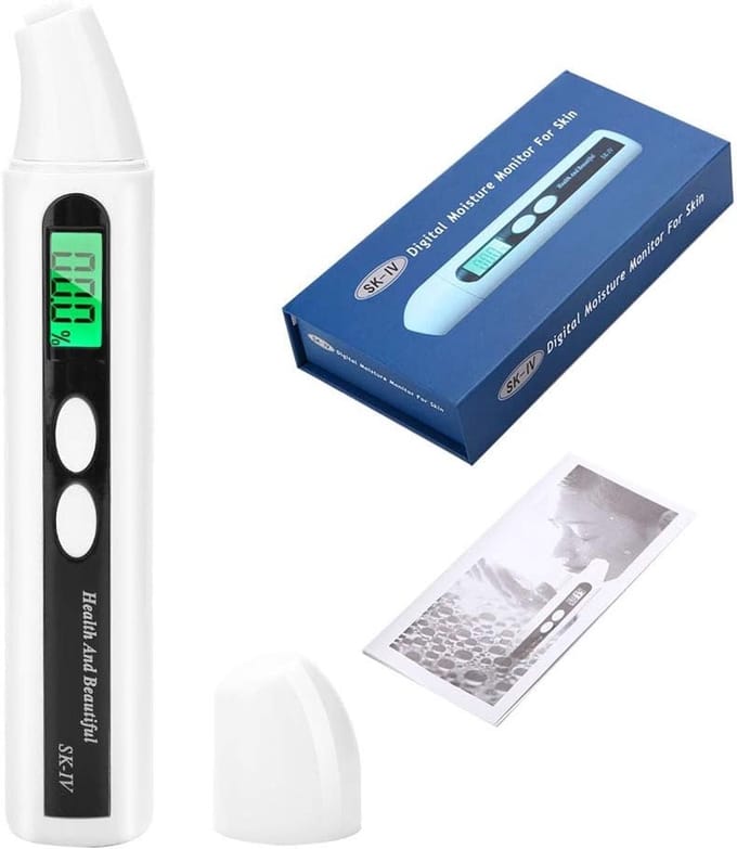 Huid Analyse Apparaat - Huidmeter Olie - Huidconditie Meten - Hoge Nauwkeurigheid Sensor - Compact Formaat - Wit