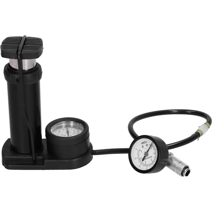 Testeur de fuite d'eau Connexion facile Empêche le reflux de pression d'air Double baromètre pour système de refroidissement à eau d'ordinateur noir