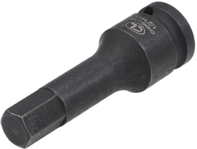 Dailygoods - Impact Hex Bit Socket - Inbussleutel socket - Premium CR-MO staal - 1/2" Drive - Zeskantbit - Duurzaam en sterk - Geschikt voor ratelsleutel