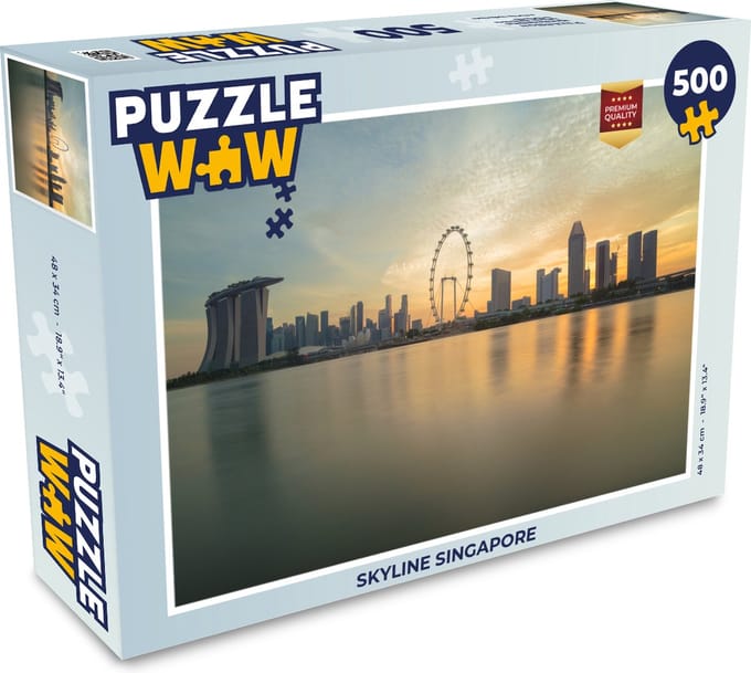 Puzzel Skyline Singapore - Legpuzzel - Puzzel 500 stukjes