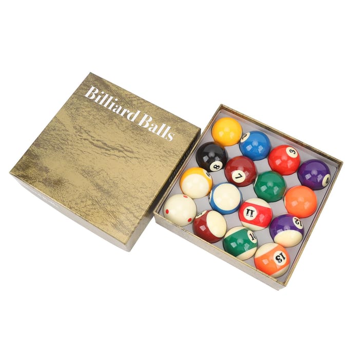 16Pcs Billiard Balls Set Resin 2.25inch Regulation Size Billiards Balls Pool Table Balls beige