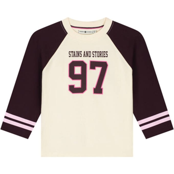 Stains & Stories - T-shirt - Longsleeve - Wine Red - Maat 128