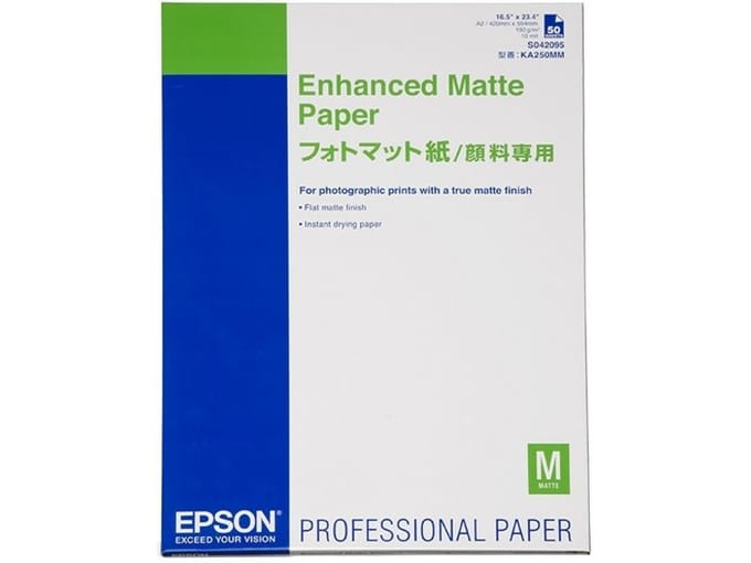Epson S042095 Enhanced Matte Paper 192 gram A2 (50 vel) Fotopapier