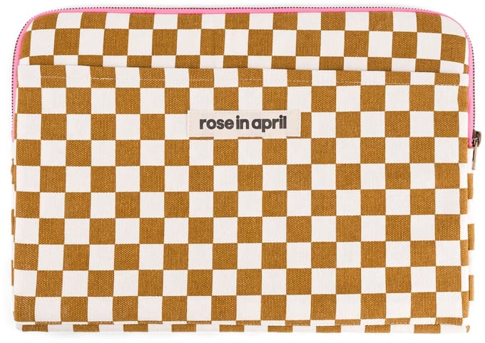 Rose in April | Laptophoes 13&14" - Schaakbord Caramel