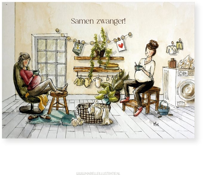 Samen zwanger!,10x15cm