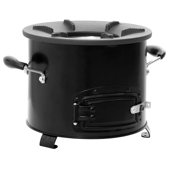 vidaXL - Camping - houtkachel - 36x26x22,5 - cm - metaal - zwart
