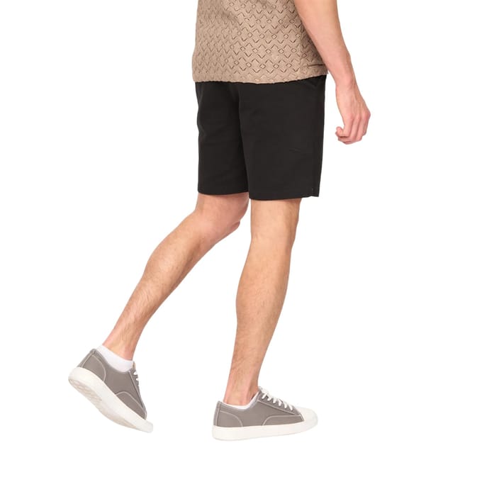 Duck and Cover Heren Everett Chino Shorts (Zwart)