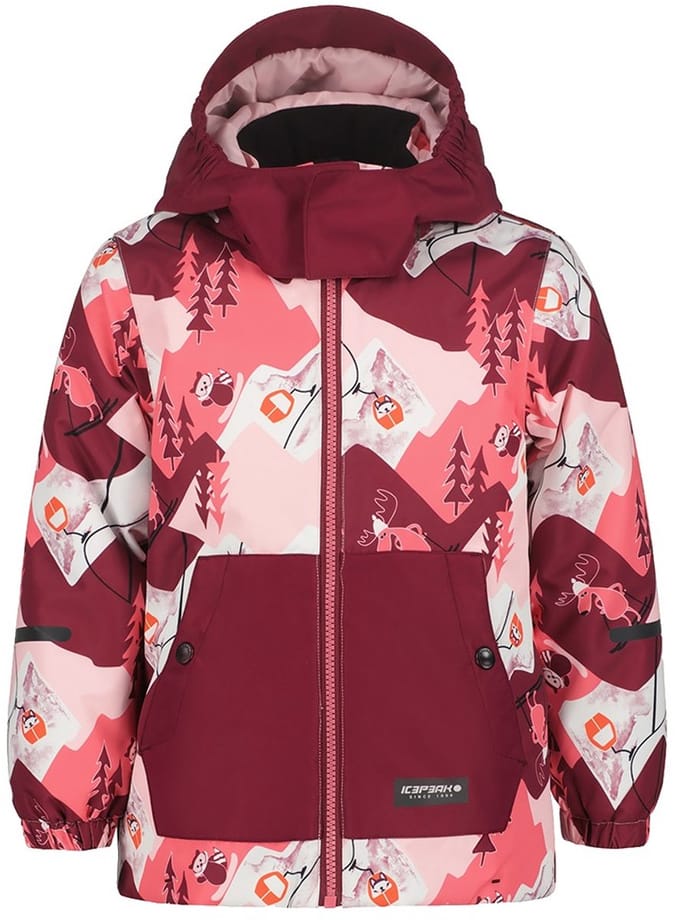 Icepeak Jena Kd I Jas Rood,Wit,Roze 4-5 Years Meisjes