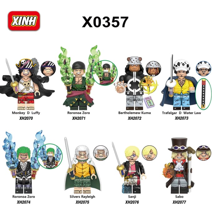 X0352 0353 0356 G0171 Kt1013 One Piece Bouwsteen Speelgoed