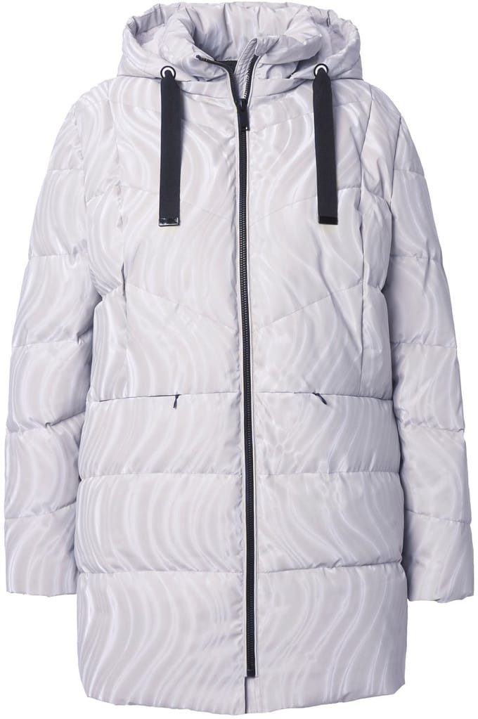 Ulla Popken - Dames - HYPRAR functionele gewatteerde jas waterafstotend - Off-white - Maat 50+