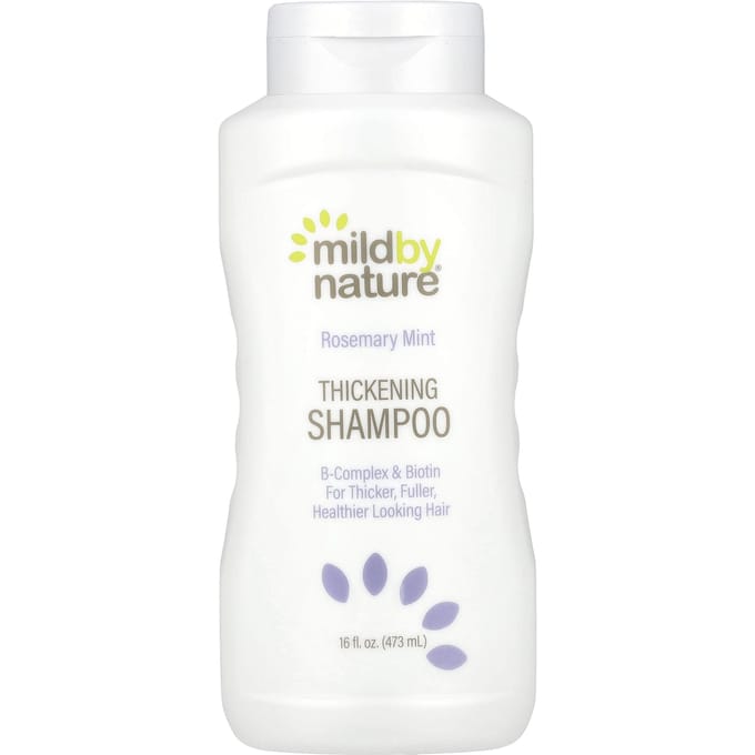 Mild By Nature, Rozemarijn Munt Haarverdikkende Shampoo, B-Complex & Biotine, 16 fl oz (473 ml) white