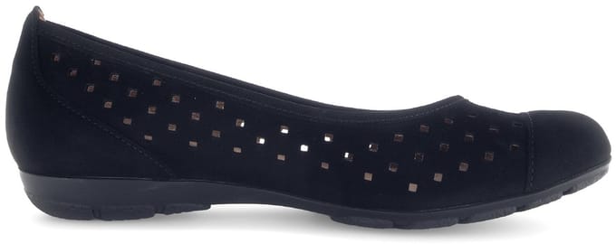 Gabor 64.169.17 - dames ballerina - Zwart - maat 38 (EU) 5 (UK)