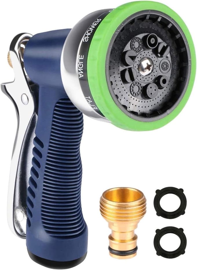 Slangpistool - Tuinsproeier - Gazon Bewateren - Meerdere Sproeipatronen - One Size - Zwart