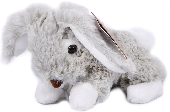 Take Me Home Knuffel Konijn Liggend 12 Cm Pluche Grijs/wit