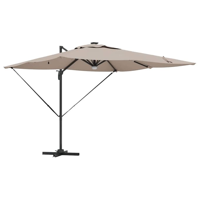 vidaXL - Roma - Parasol - 286 - x - 284 - x - 270 - cm - Aluminium - en - Polyester
