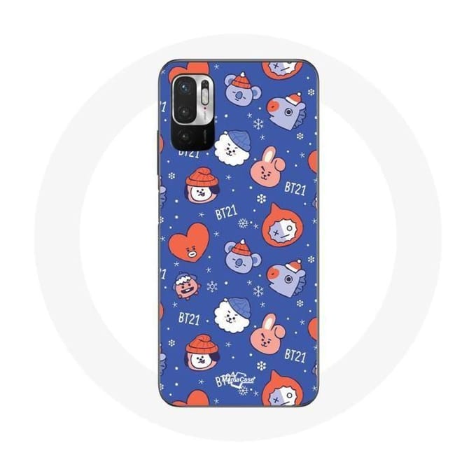 Coque pour Xiaomi Redmi Note 10 5G BTS Bangtan Sonyeondan BT21 Noël 2023