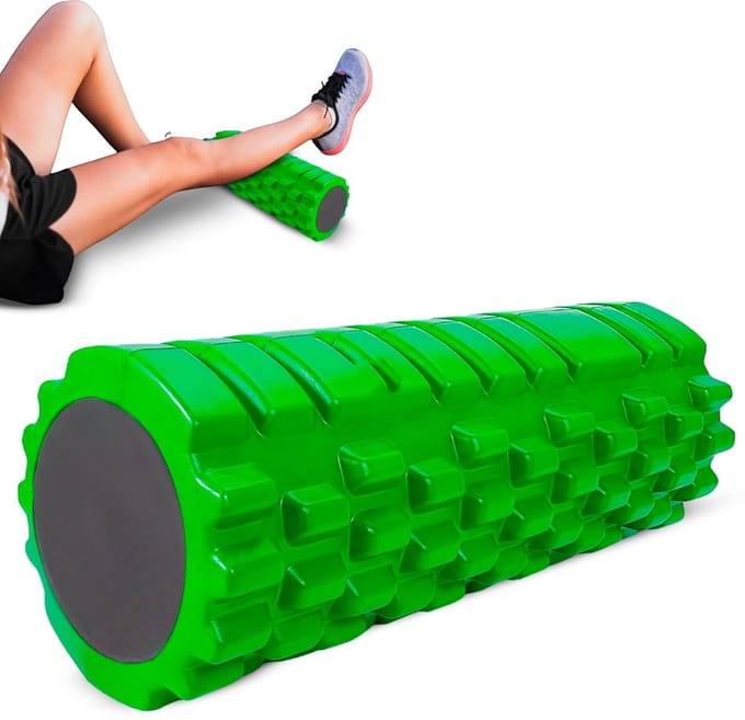 Padisport Foamroller 2 In 1 Voordeelset Groen - Foamrol - Massagerol - Rug Roller - Foam Rol - Foamroller Set - Foamrollers - Foamroller Trigger Point - Foamroller Rug