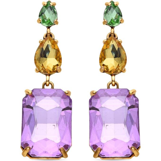 Boucles d'oreilles Luxenter Phiaqua et plaqué or 18k pur