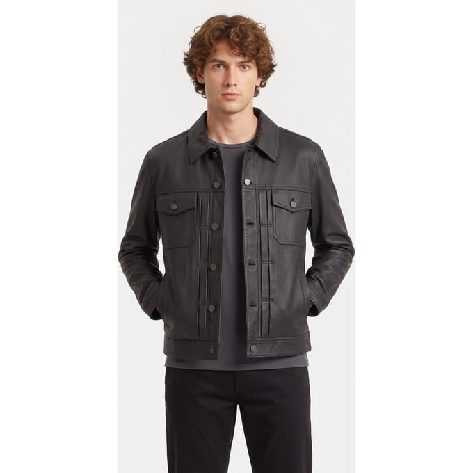 IRO Paris Reeves Outerwear Black Maat: S | Leren Jassen Outlet | Heren | Zwart