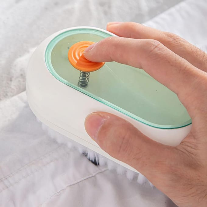 Zeepdispenserende Schrobborstel Druktype Automatische Zeepdispenser Multifunctionele Schoenreinigingsborstel wit