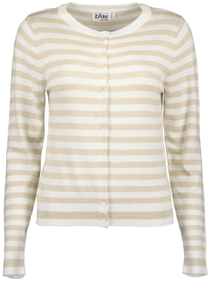 Blue Seven dames - Vest 147171 beige / wit gestreept kort - maat 42