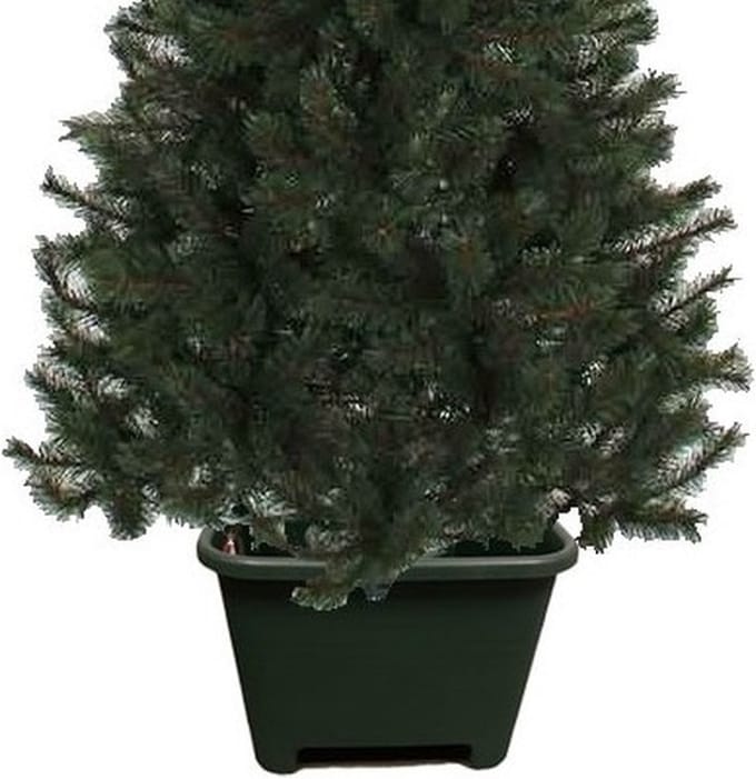 Sunware Vierkante kerstboomvoet groen - 40 x 40 x 32 cm - voor een echte kerstboom - Kerstboomstandaards