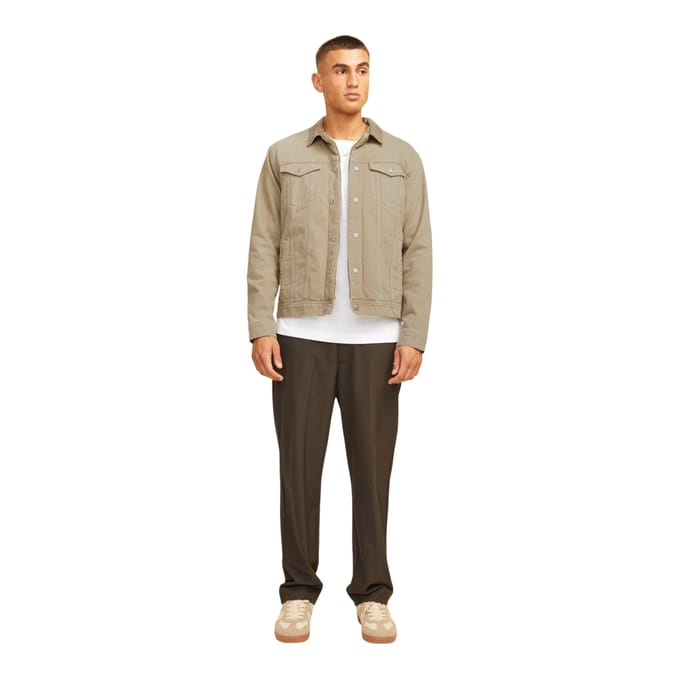 Jack And Jones Heren Sherpa Spijkerjas (Khaki)