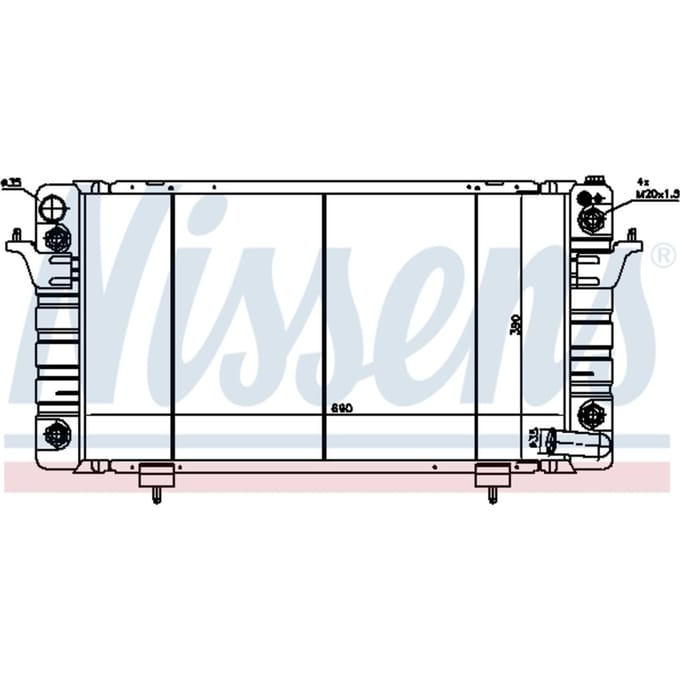 Radiator, motorkoeling NISSENS 64029