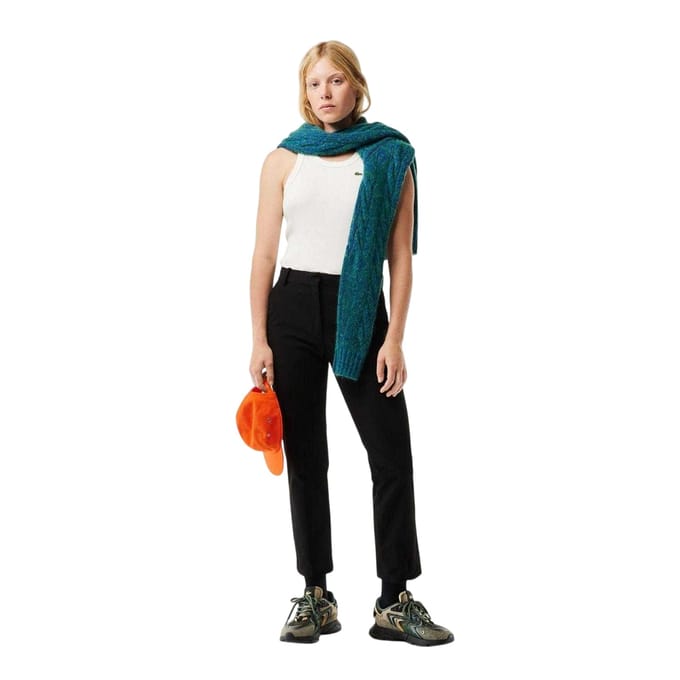 Lacoste Dames/Katoenen Chino's (Zwart)