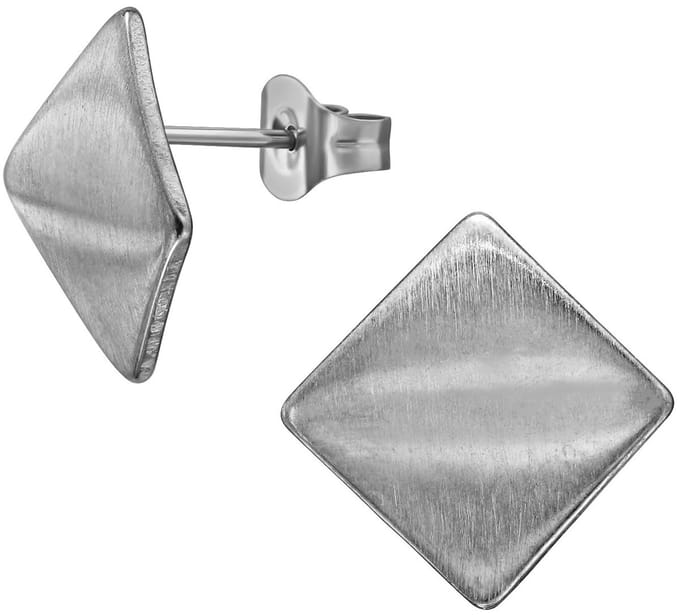 Joy Ibiza - vierkant oorbellen - ruit - chirurgisch staal - 13 mm - ip/pvd