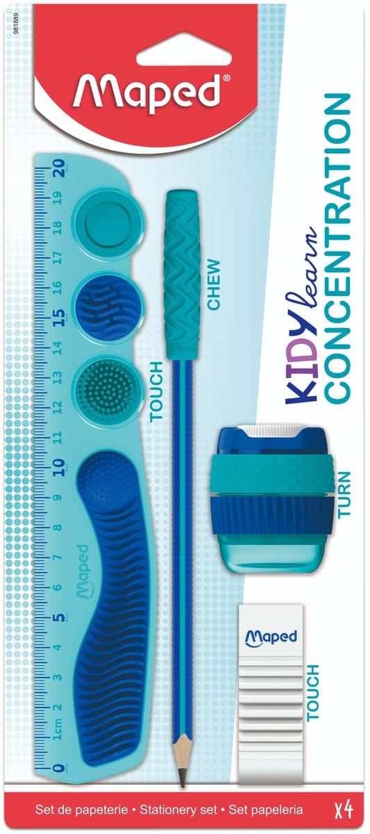 Tekenset Maped Kidy Learn Concentration set à 4-delig assorti