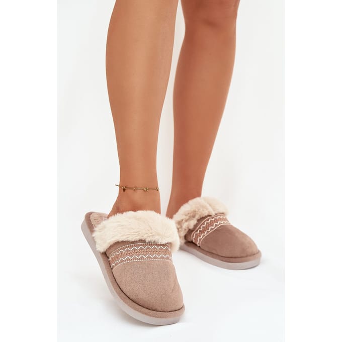 Cozy Stitch Slippers - Lichtbruin / 36/37