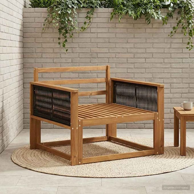 vidaXL - Buiten - Midden - Sofa - Massief - Acacia - Hout - Naturel
