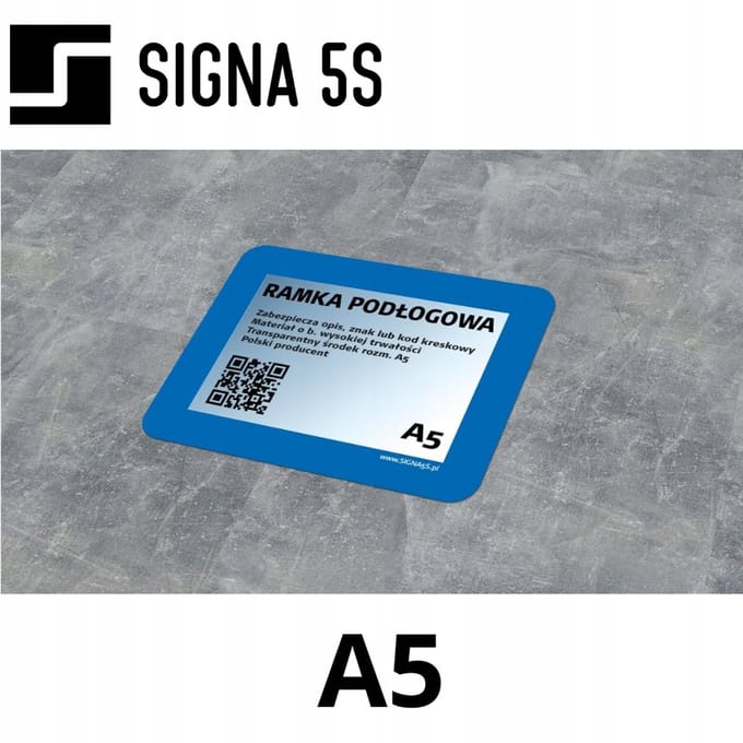 SIGNA 5S Vloerframe A5 Blauw - Duurzame Informatiepresentatie
