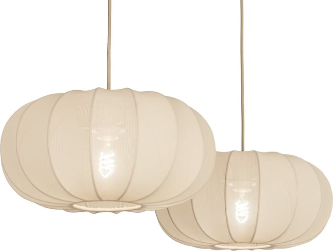 Lumidora Hanglamp 74882 - TACK - 2 Lichts - E27 - Beige - Zand - Metaal