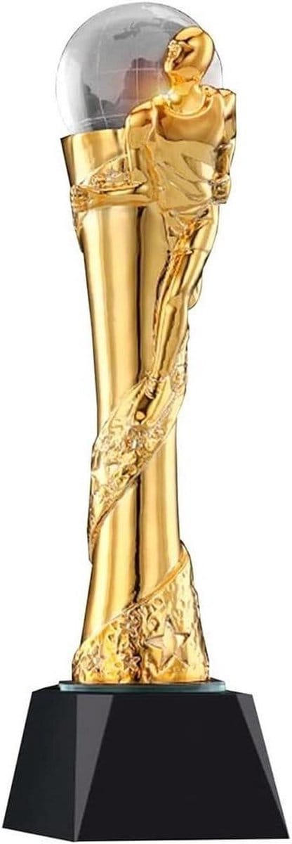 Kampioenschap Trofee - Eerste Prijs - Wedstrijd Belonen - Exclusief Maatwerk - 30x8cm - Goud