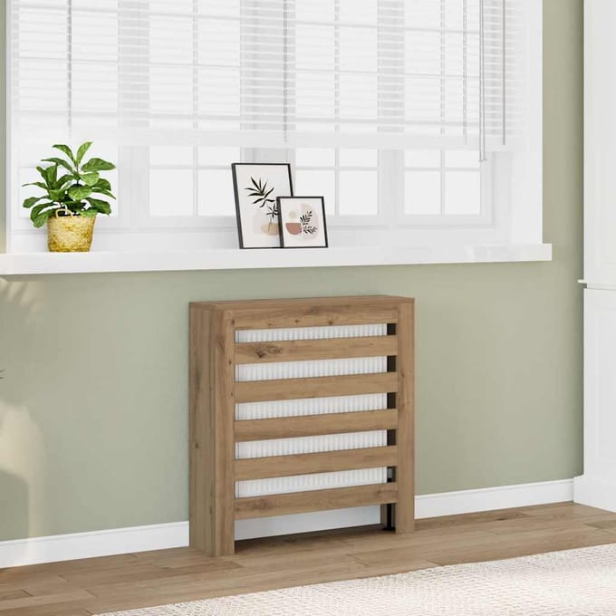 Cache-radiateur Chêne Artisanal 78 x 20 x 82 cm Matériau à Base de Bois